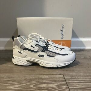 Easy Spirit Women's Tennis Sneaker Exclusives Size 9.5 White Multi Lace Up NEW